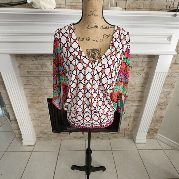 Trina Turk 60s 70s‎ retro vibe tunic dress size XS - Picture 6 of 7